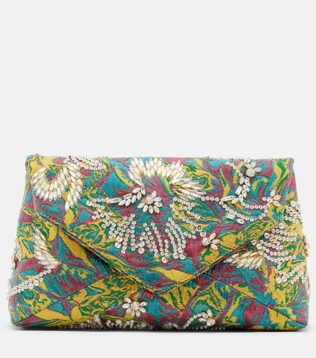 Dries Van Noten - Envelope Small embellished jacquard clutch
