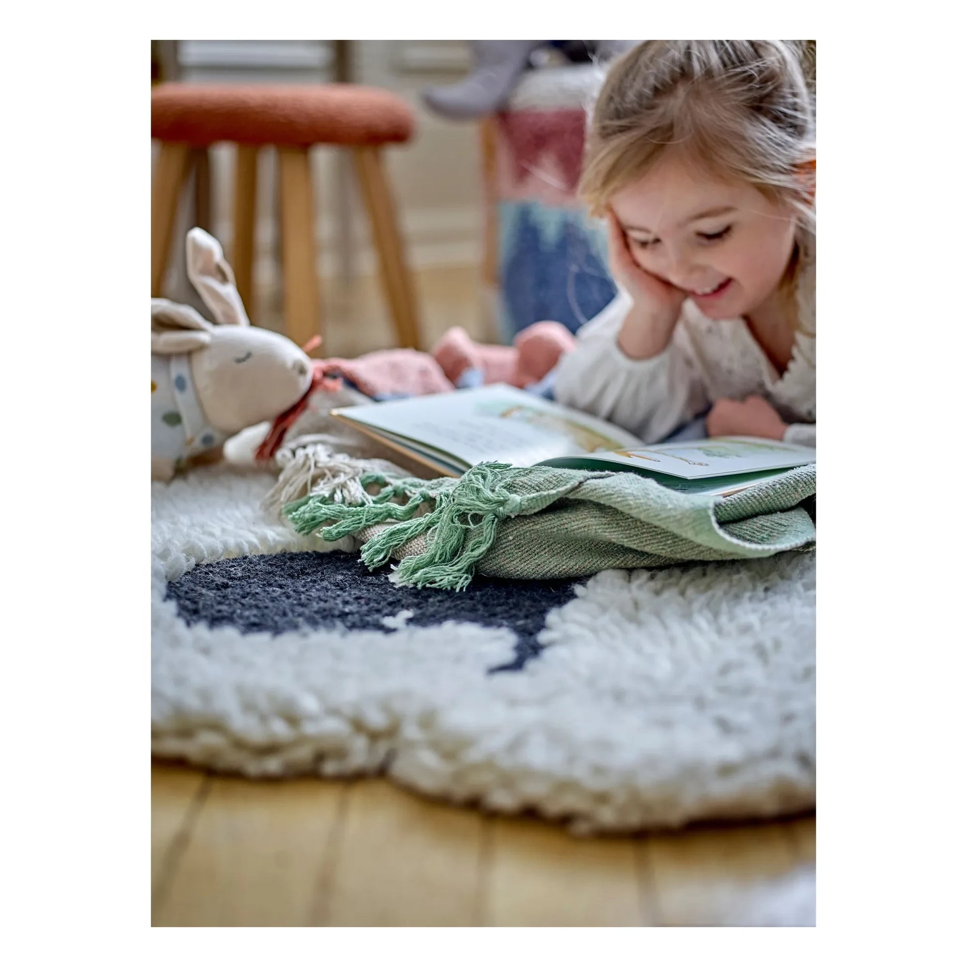 Bloomingville Mini - Dolly rug | White