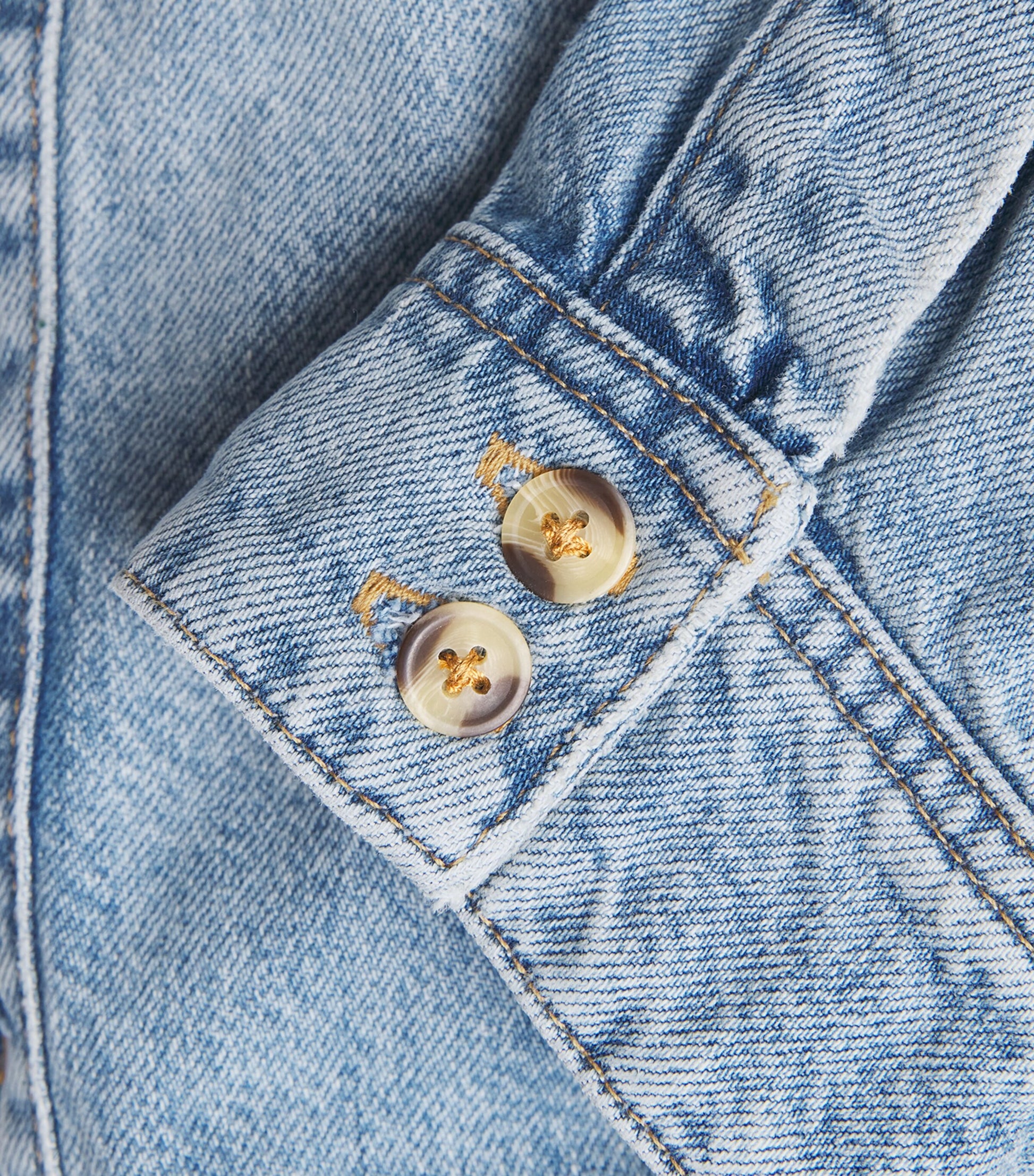 Good American Blue Structured Denim Shirt