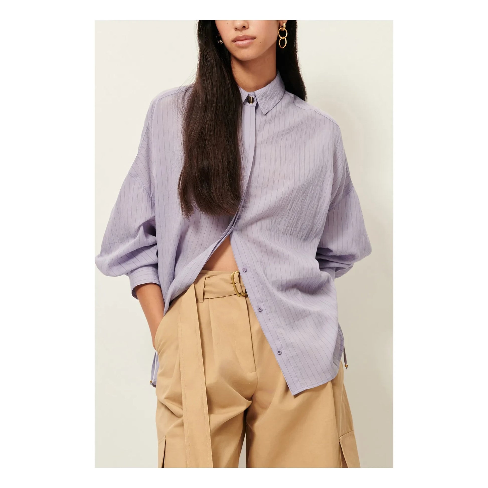 Sessùn - Danie Stripes Shirt | Lilac