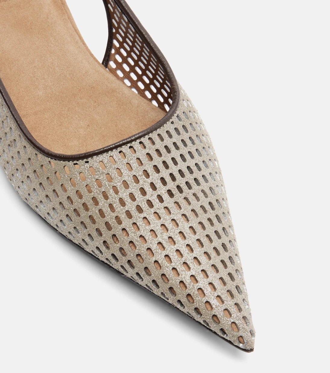 Brunello Cucinelli - Monili leather slingback ballet flats