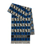 Burberry Black Wool Fair Isle Scarf
