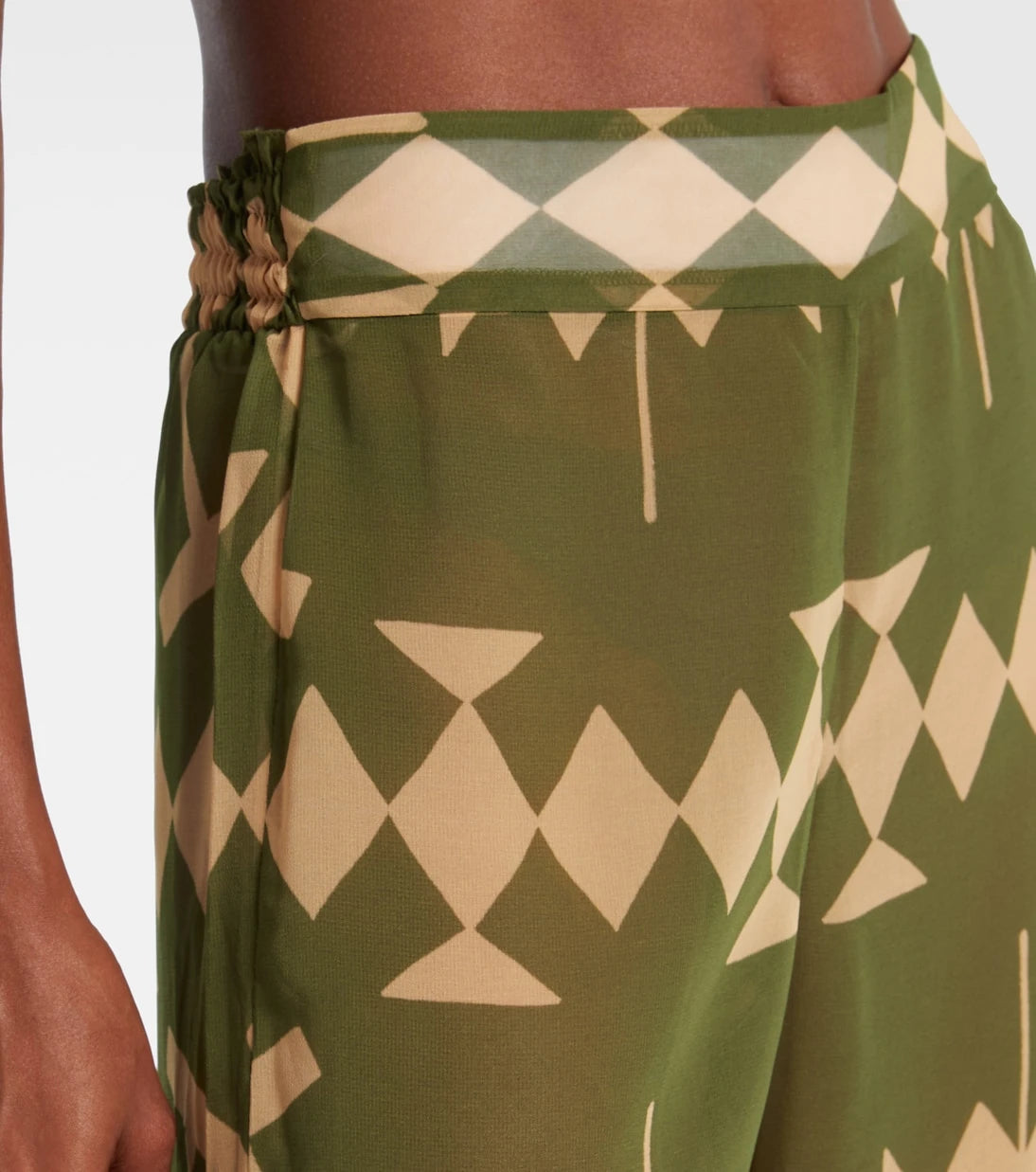Johanna Ortiz - Printed sheer chiffon palazzo pants