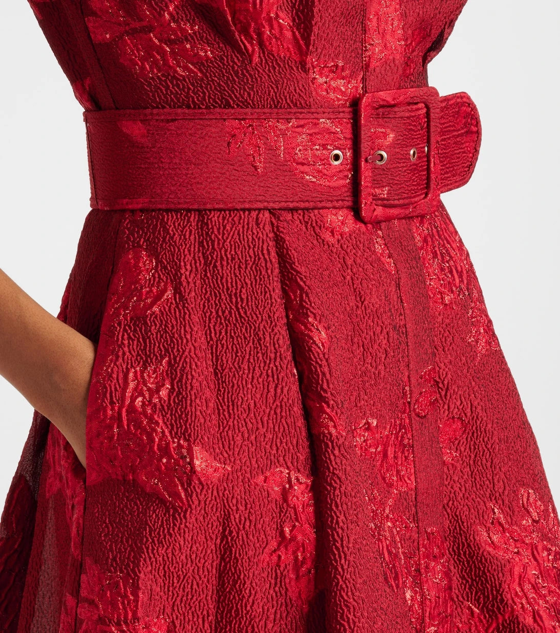 Rebecca Vallance - Henrietta belted brocade gown