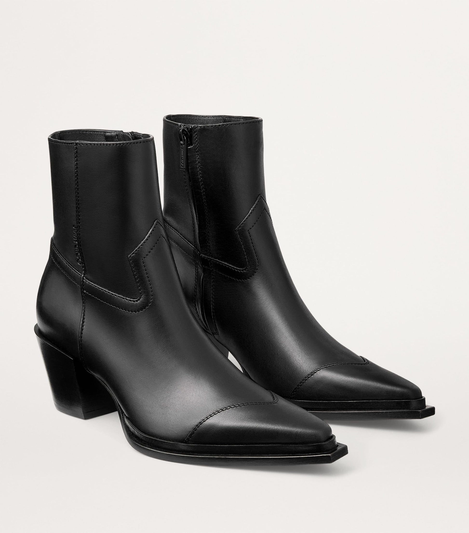 Black Cece 60 Leather Ankle Boots