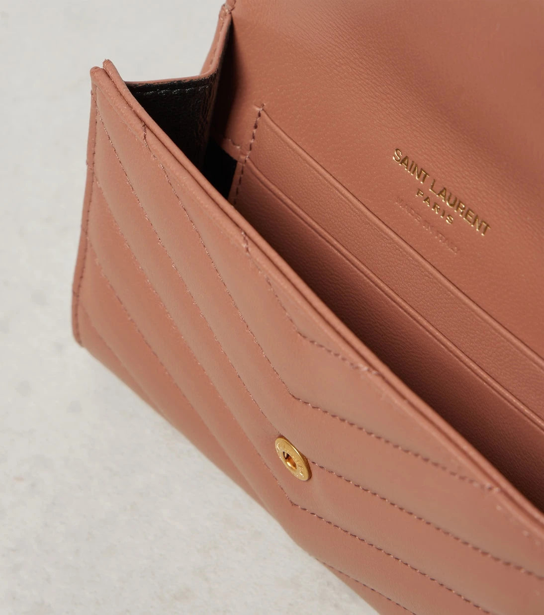 Saint Laurent - Cassandre quilted leather wallet