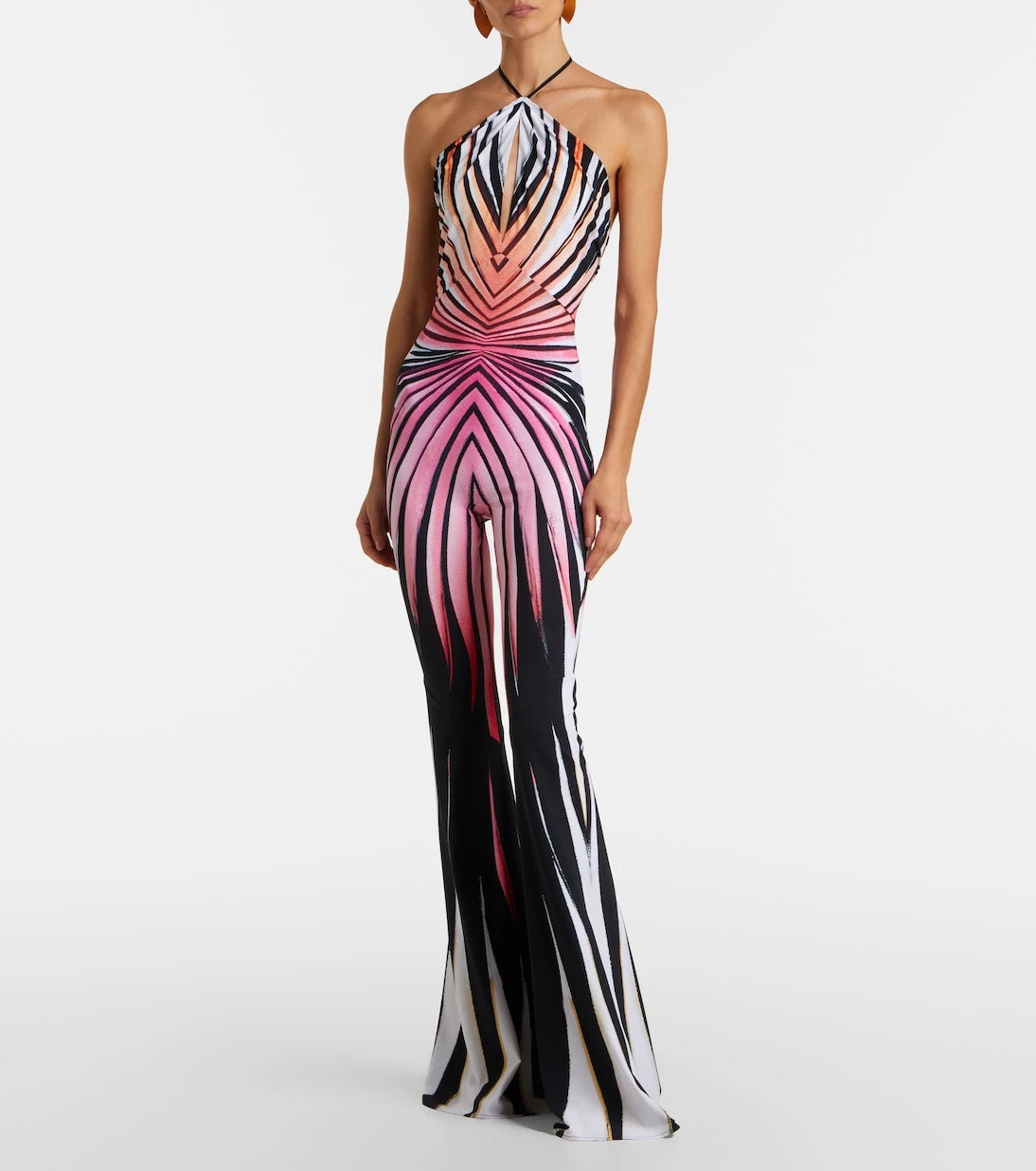 Roberto Cavalli - Printed halterneck jumpsuit