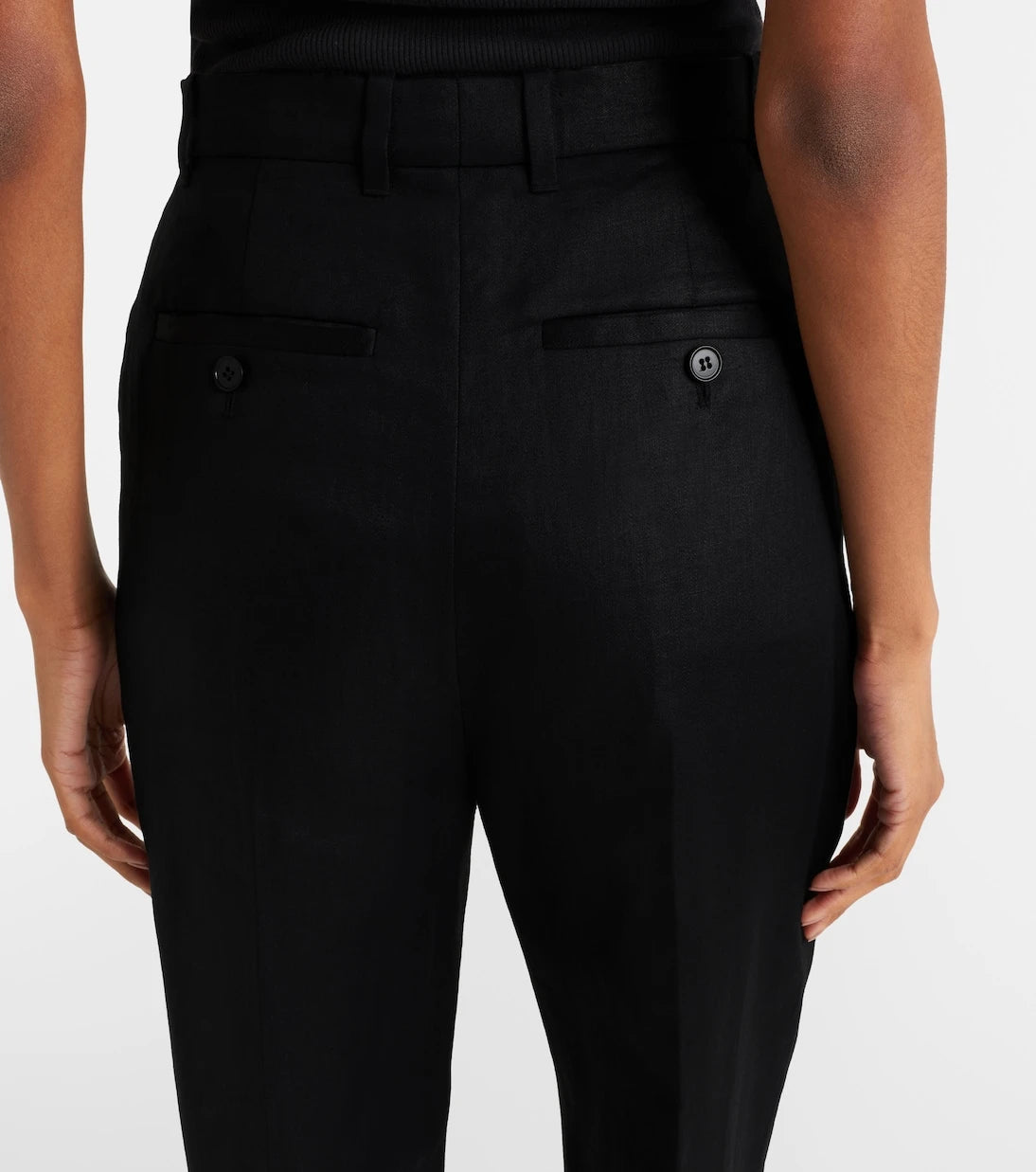 McQueen - High-rise wool flared pants