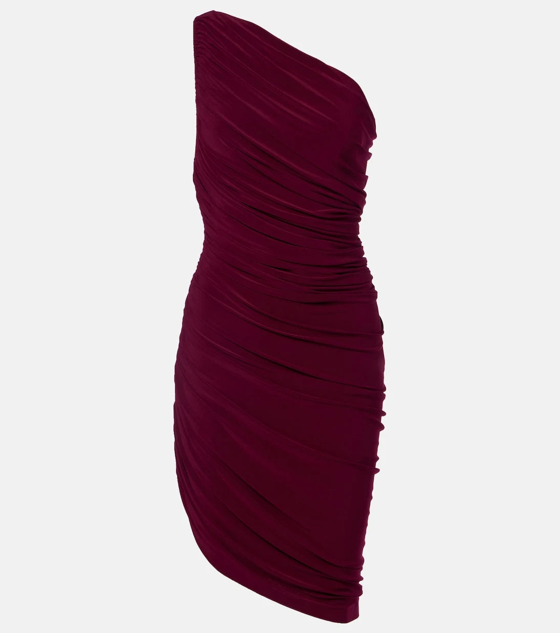 Norma Kamali - Diana gathered asymmetric minidress