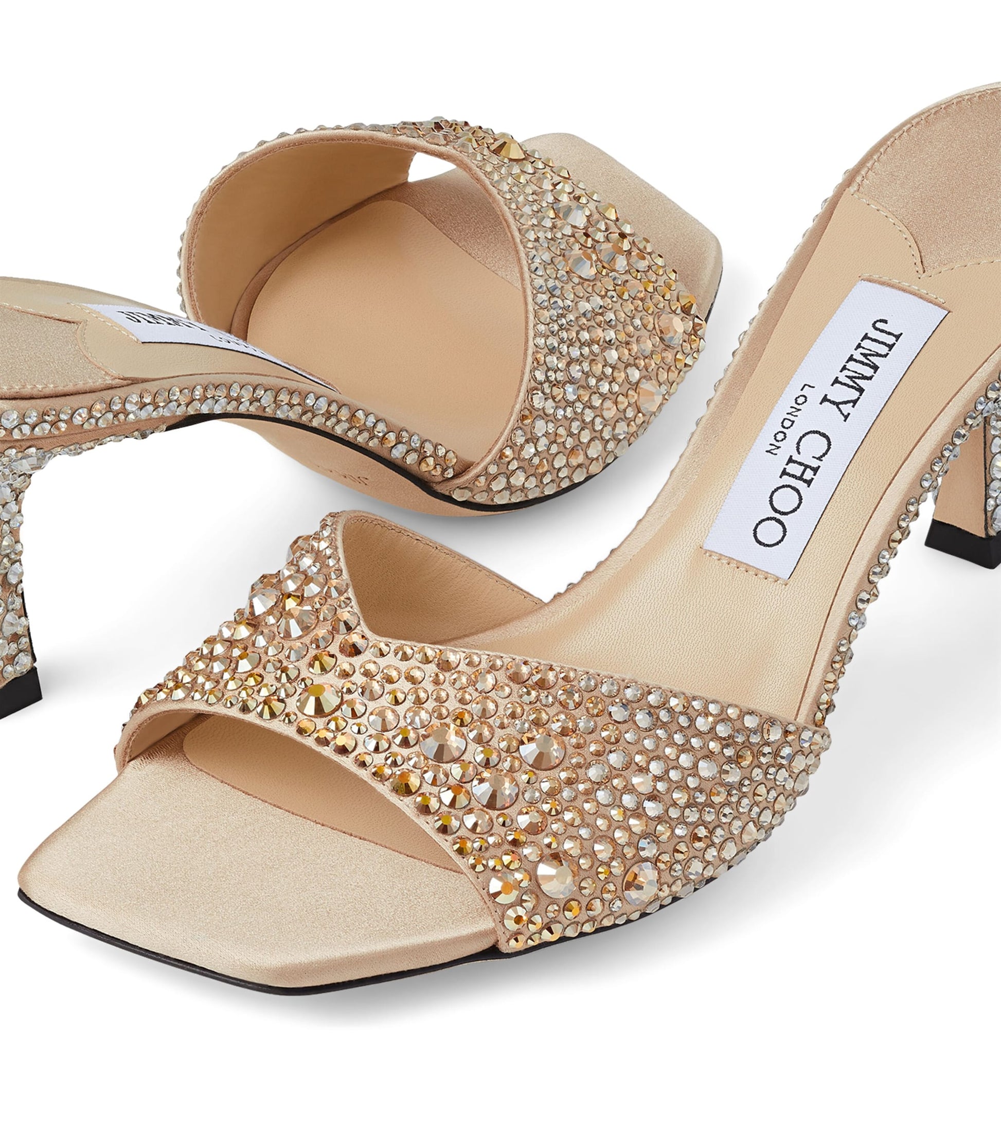 Jimmy Choo Multi Skye 70 Rhinestone-Embellished Mules