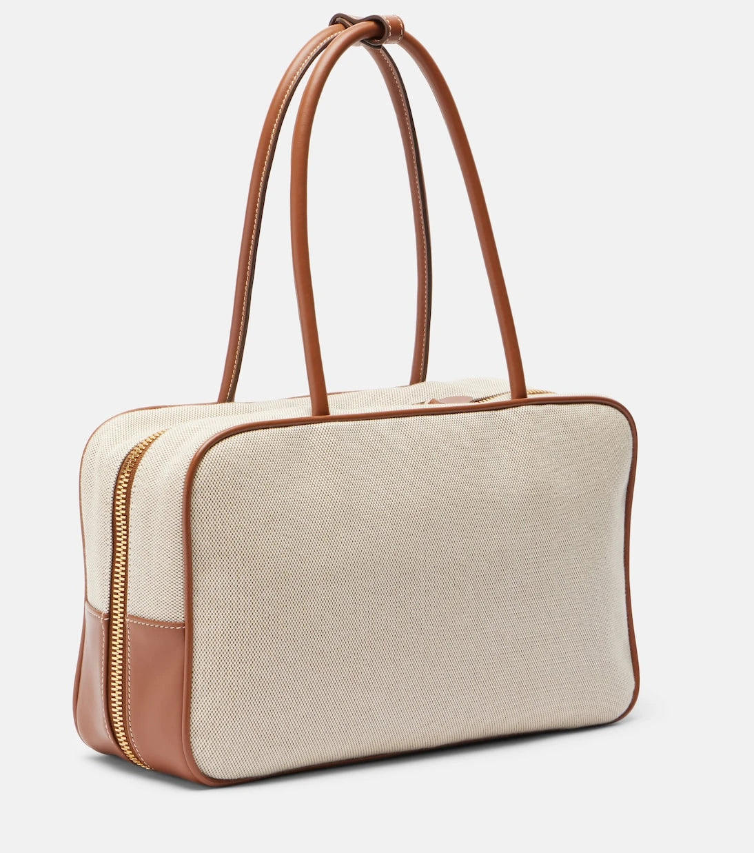 Miu Miu - Beau leather-trimmed canvas tote bag
