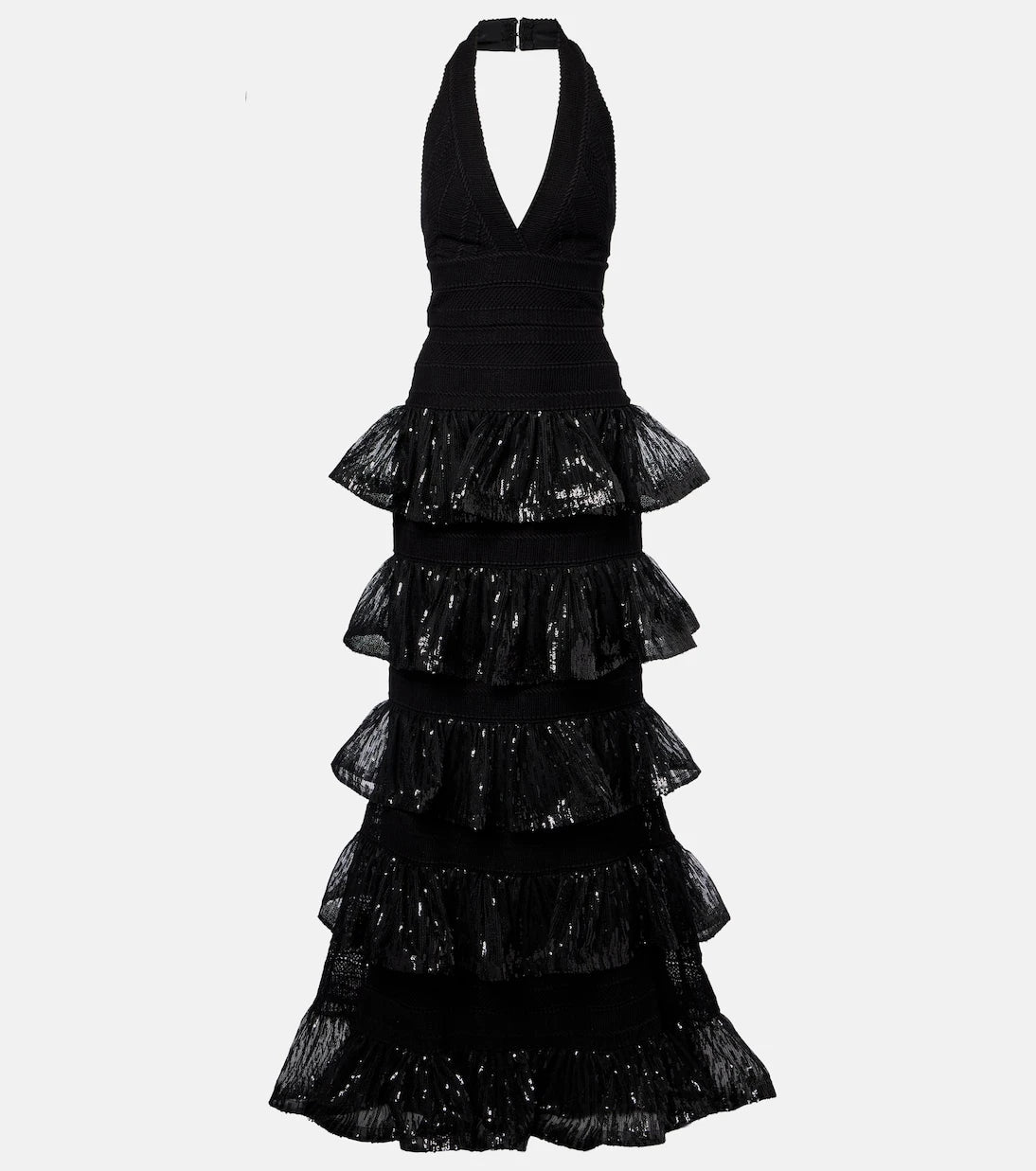 Elie Saab - Sequined macramé gown