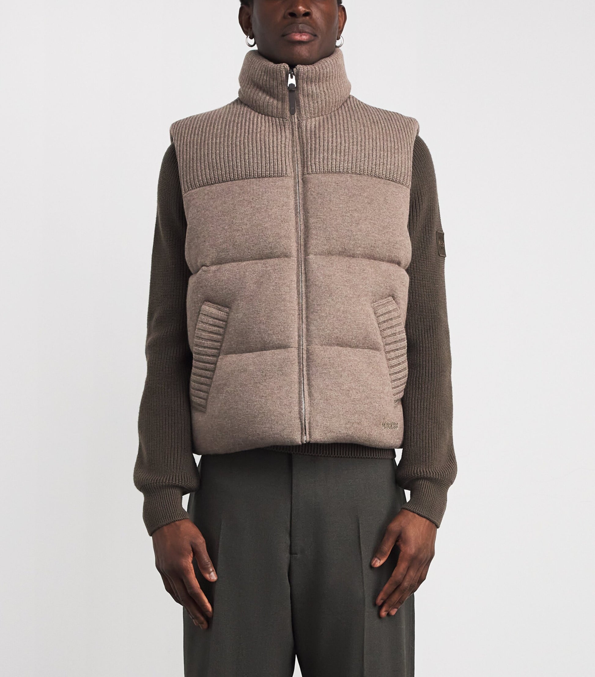 Brown Wool-Cashmere Braxton Down Gilet