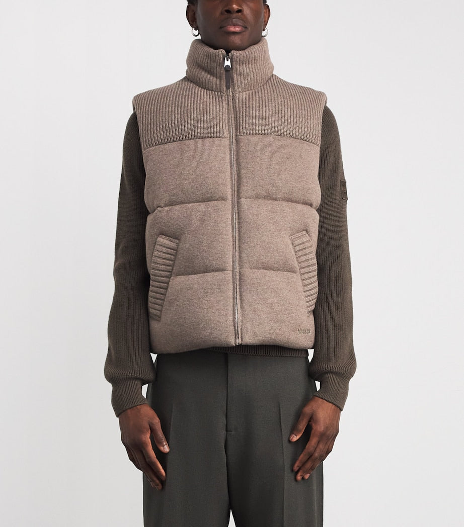 Mackage Brown Wool-Cashmere Braxton Down Gilet