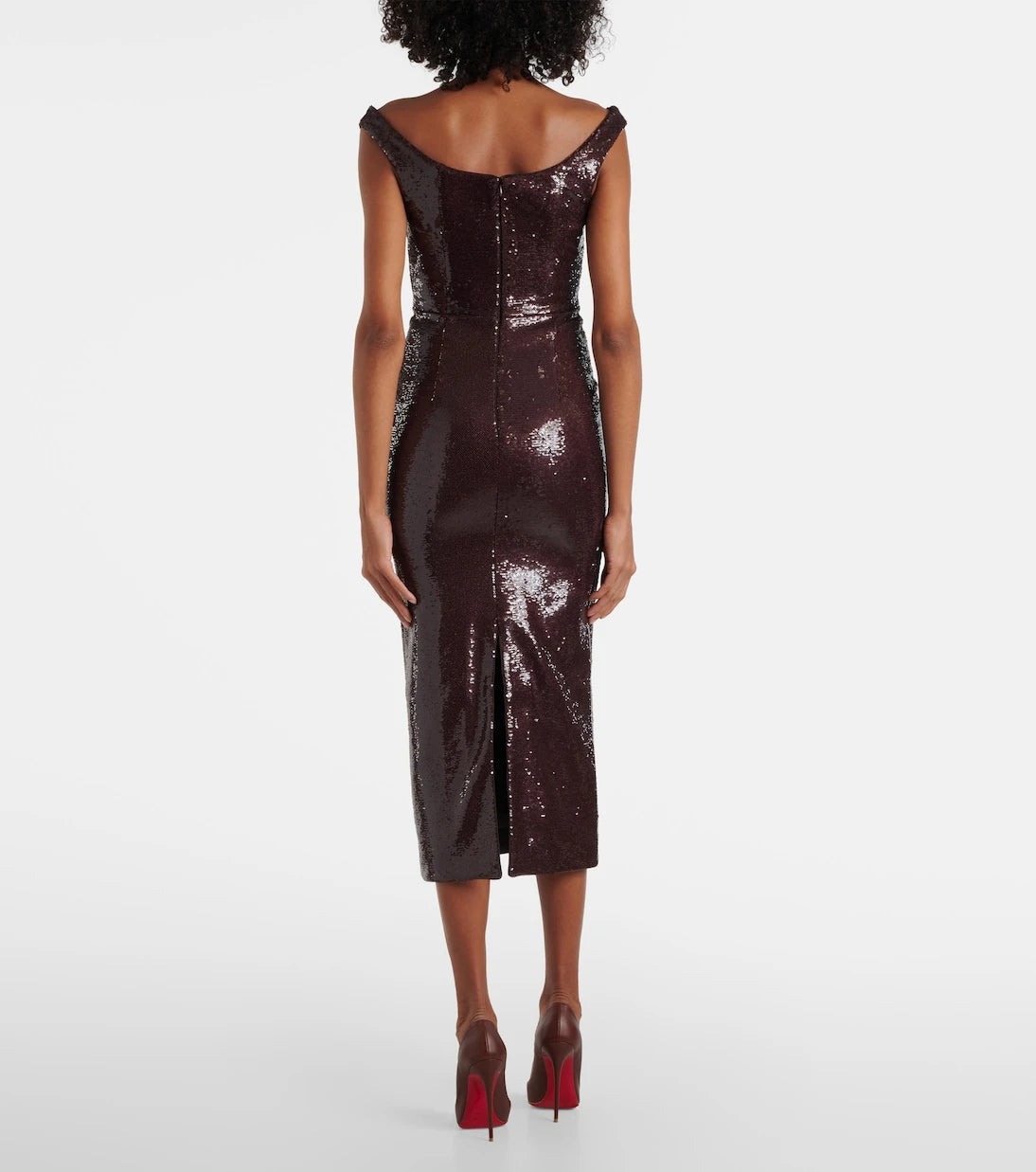 Roland Mouret - Sequined off-shoulder cocktail dress