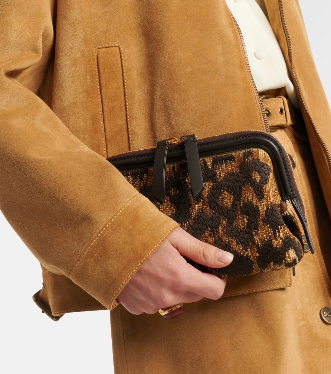 Etro - Doc leather-trimmed raffia-effect crossbody bag