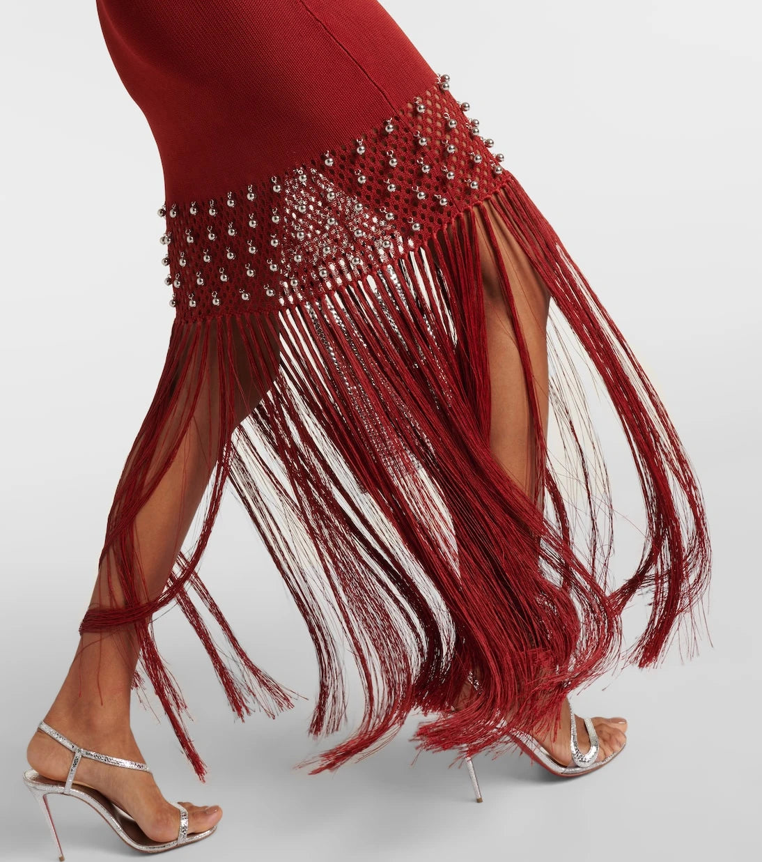 Rabanne - Embellished crochet midi dress