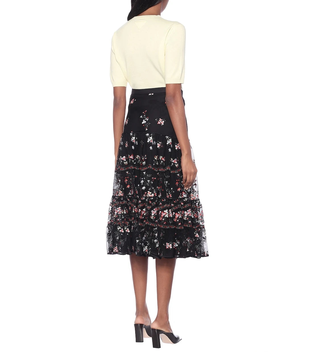 Tory Burch - İşlemeli tül midi etek