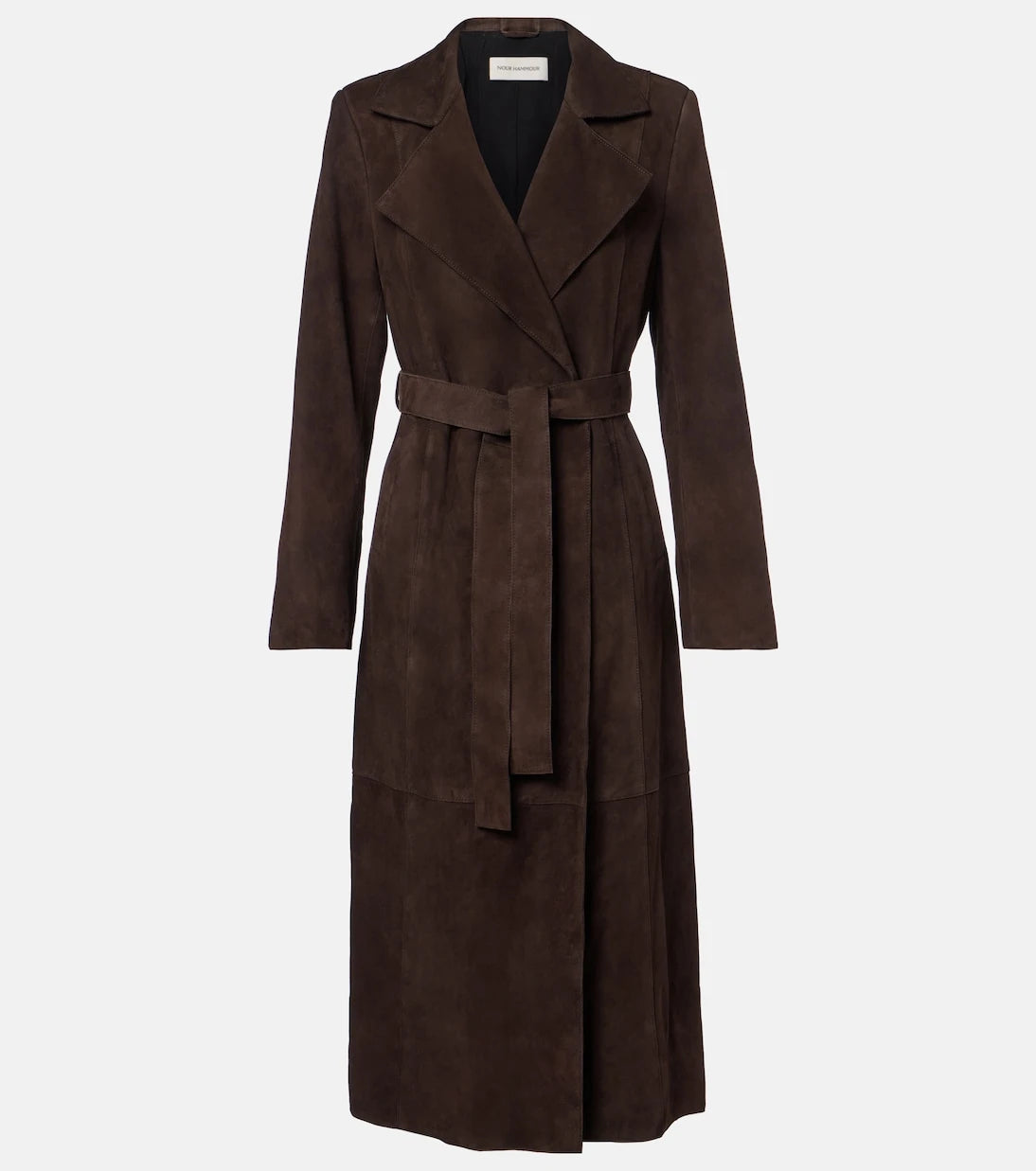 Nour Hammour - Winona belted suede wrap coat