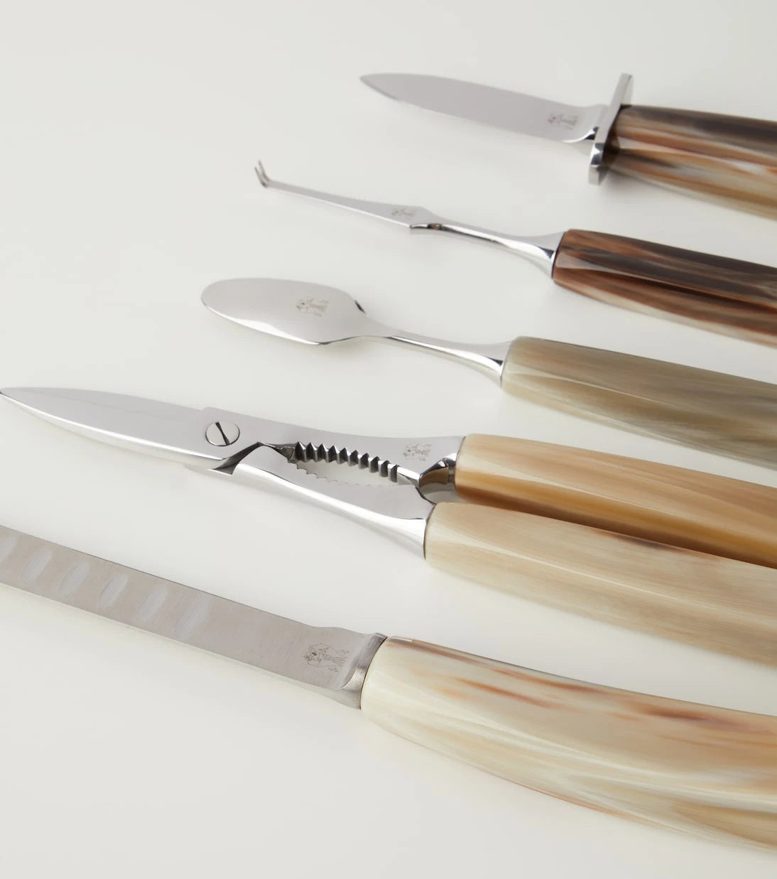 Brunello Cucinelli - Horn and stainless steel cutlery set
