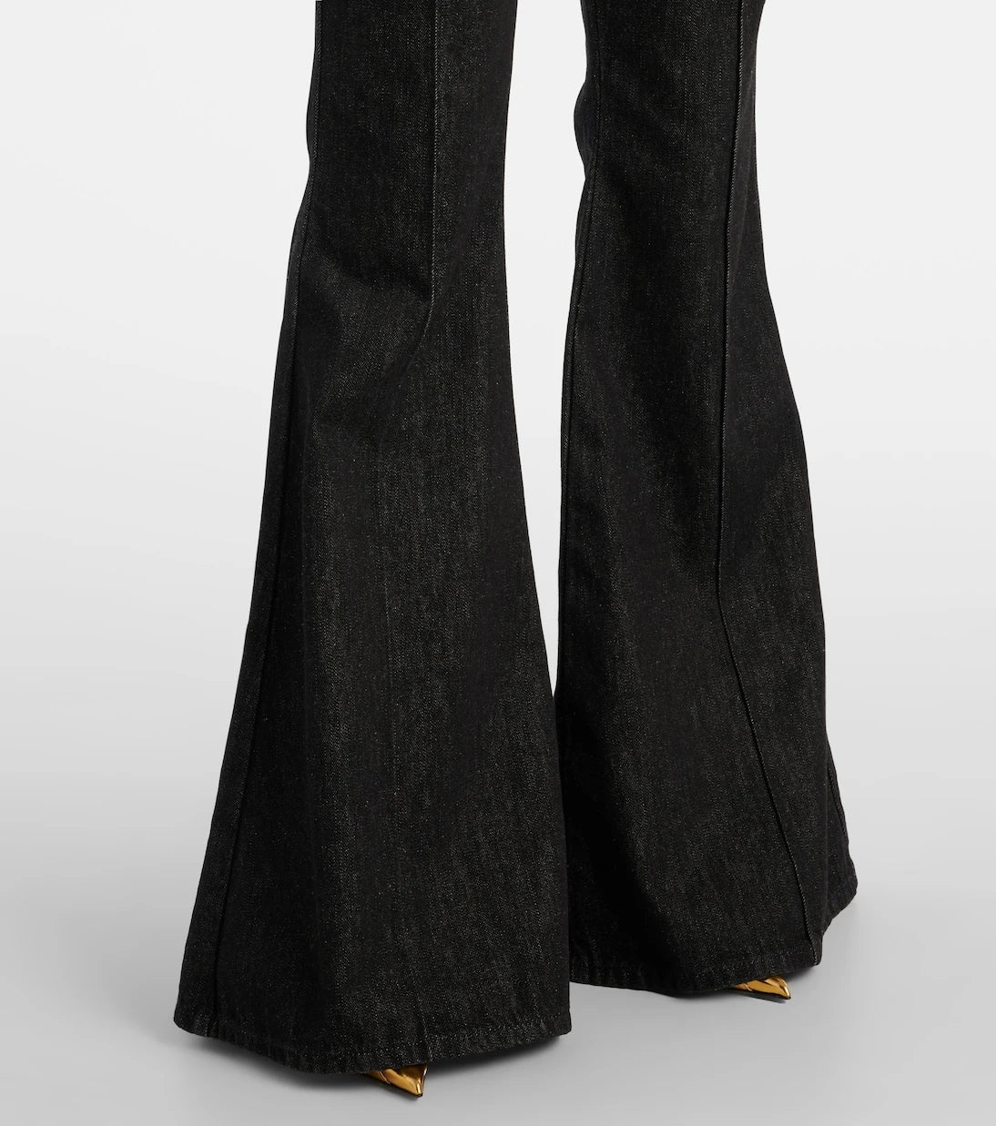 Self-Portrait - High-rise flared jeans