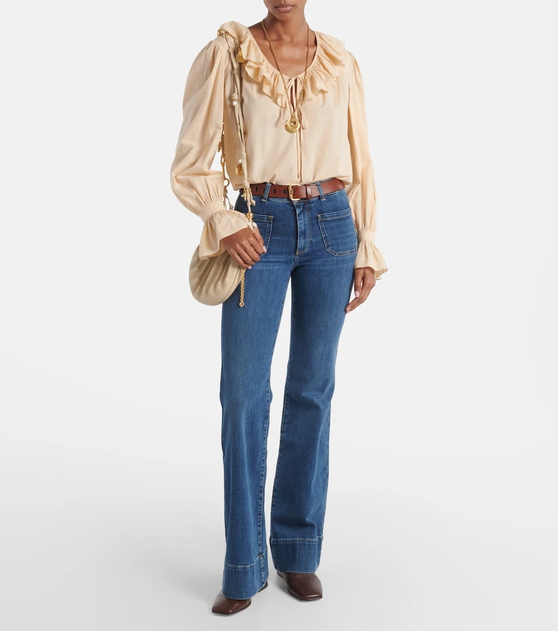 AG Jeans - بنطلون جينز Vicky ذو الأرجل الواسعة