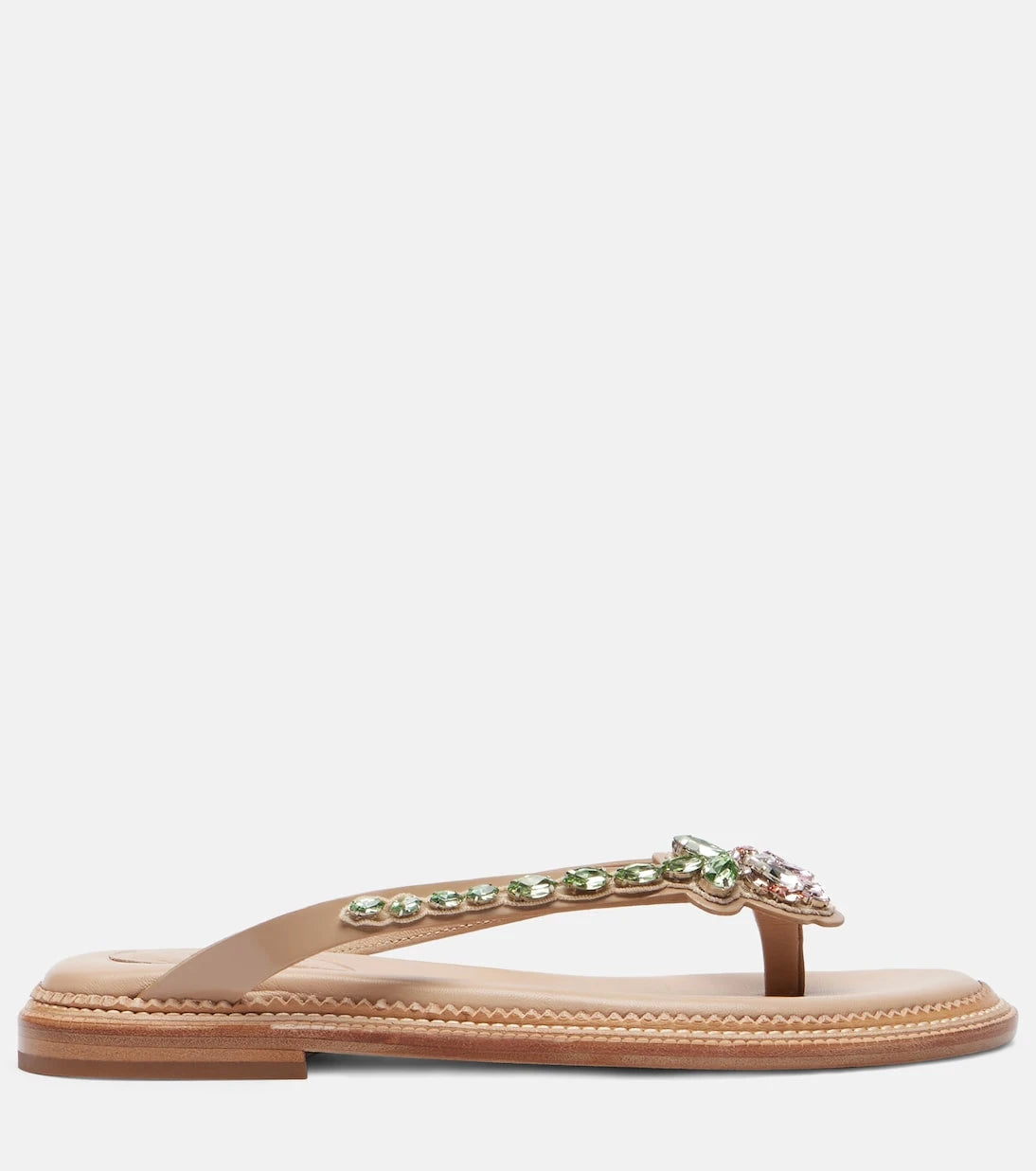 Simone Rocha - Embellished leather thong sandals