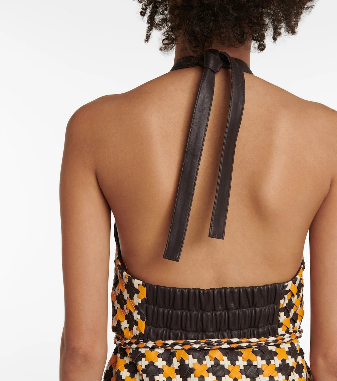 Dodo Bar Or - Leather halterneck midi dress