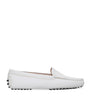 Tod's White Leather Mocassino Loafers