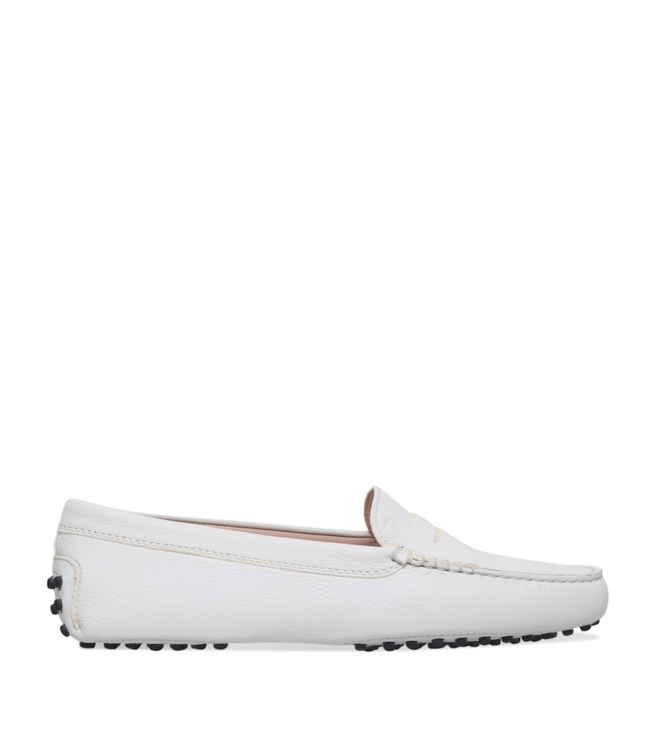 Tod's White Leather Mocassino Loafers