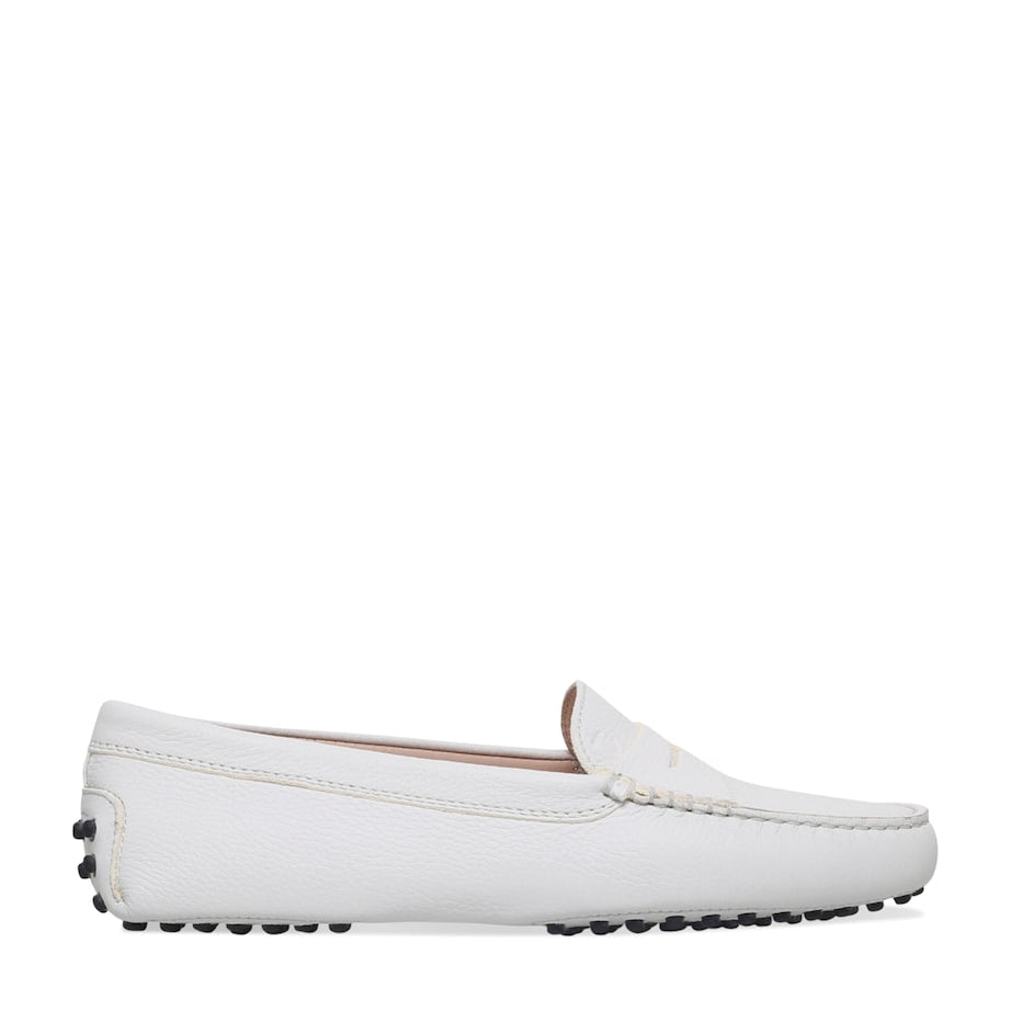 Tod's White Leather Mocassino Loafers