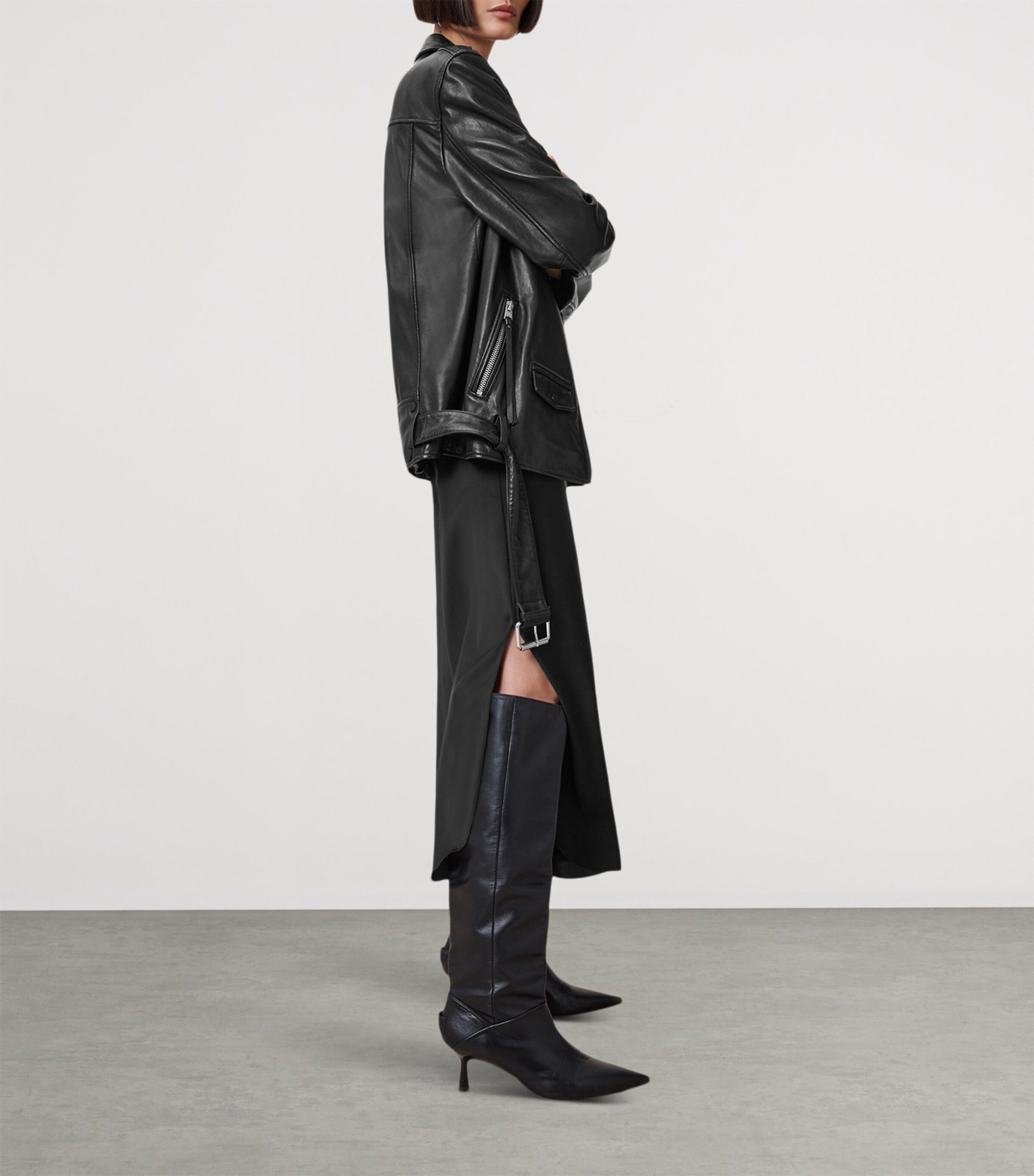 Black Leather Billie Biker Jacket