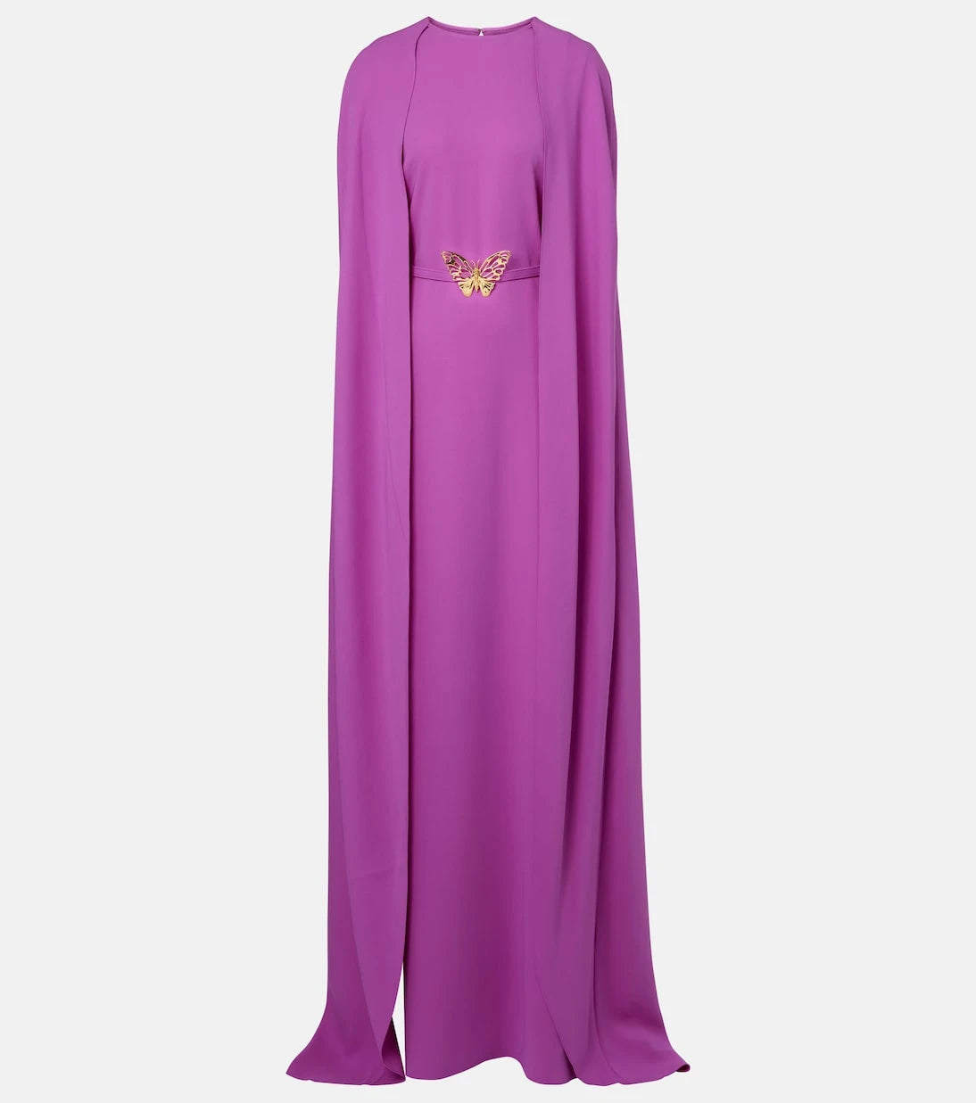 Oscar de la Renta - Caped silk-blend gown