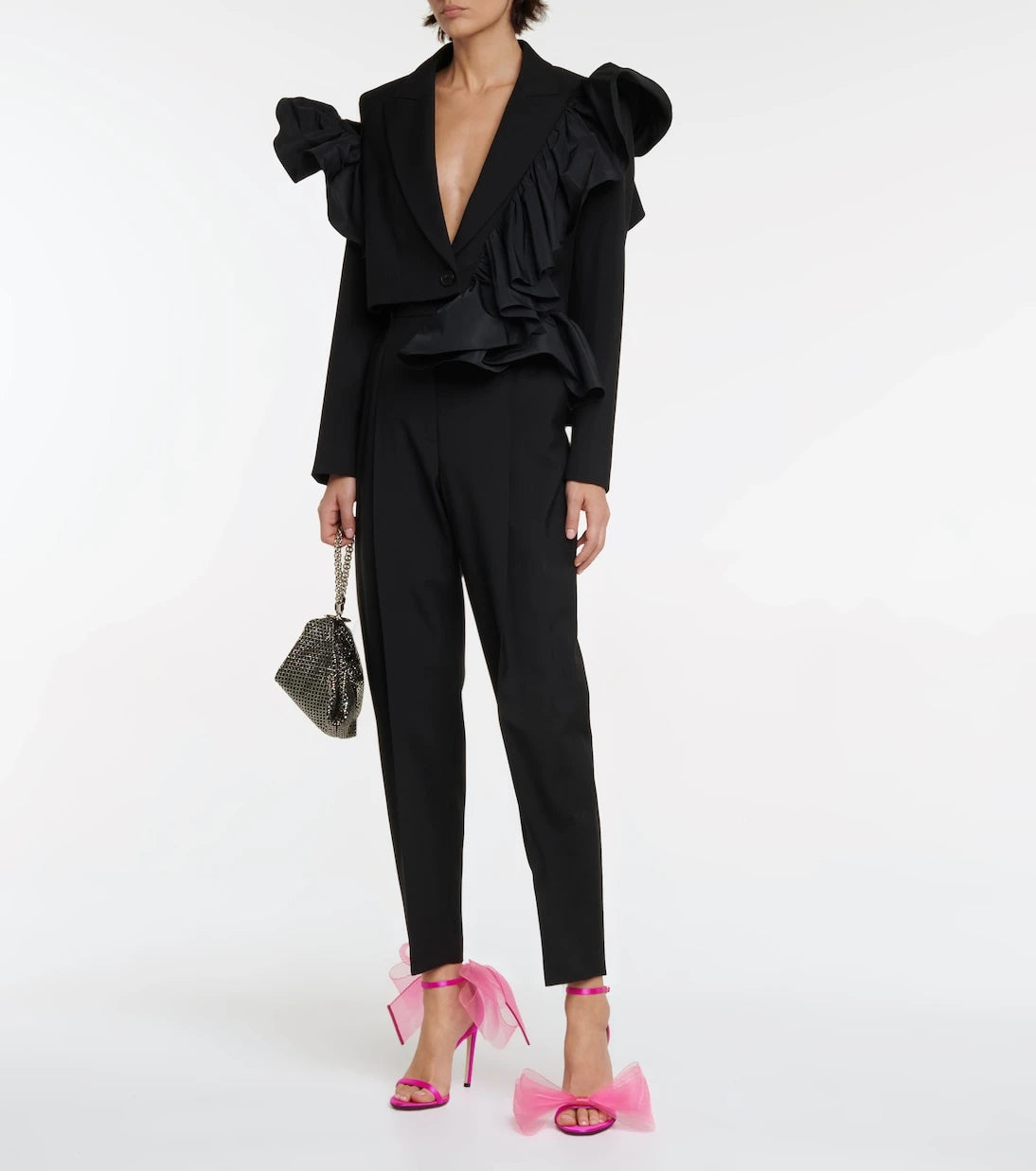 Jimmy Choo - Aveline 100 bow-trimmed sandals