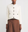 ME+EM Ivory Cotton Cropped Cardigan