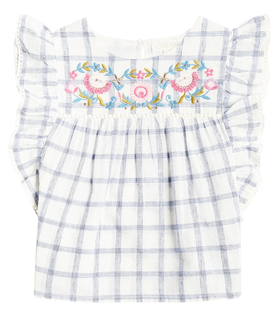 Louise Misha - Mala checked cotton and linen shirt