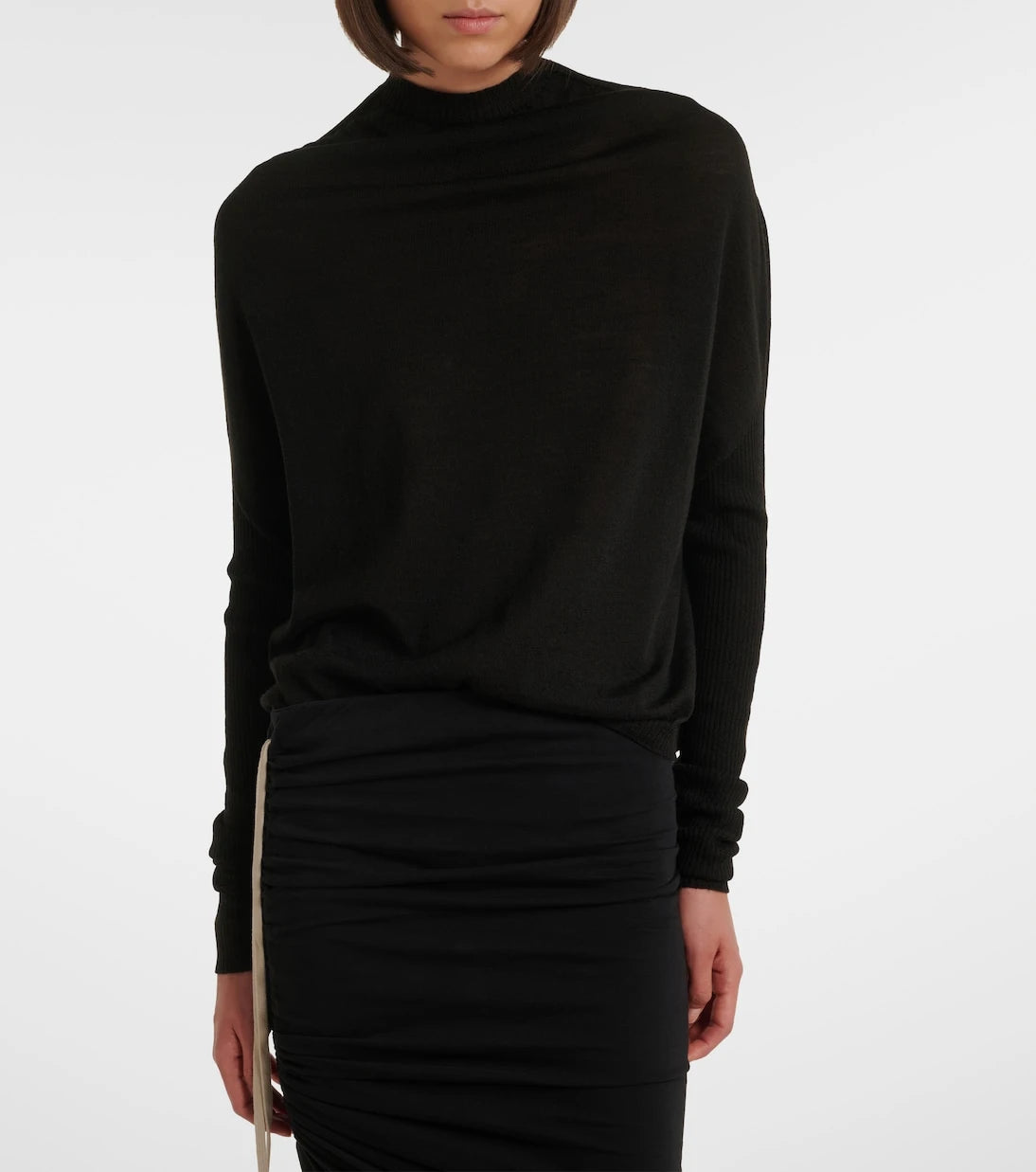 Rick Owens - Crater draped virgin wool sweater