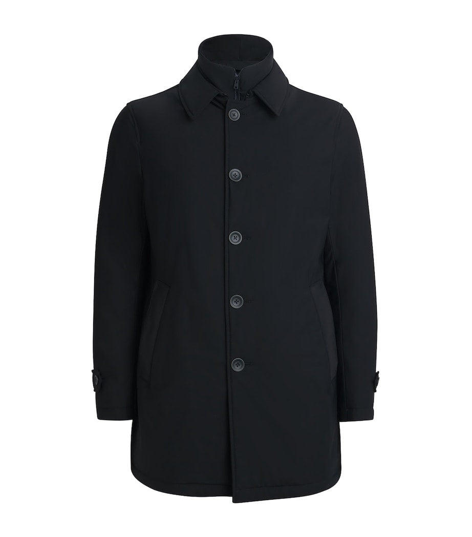 Navy Down Water-Resistant Washington Overcoat