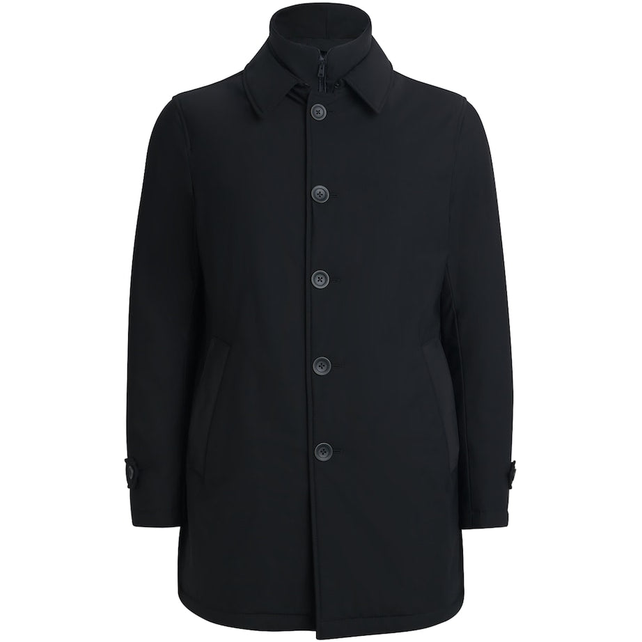 Navy Down Water-Resistant Washington Overcoat