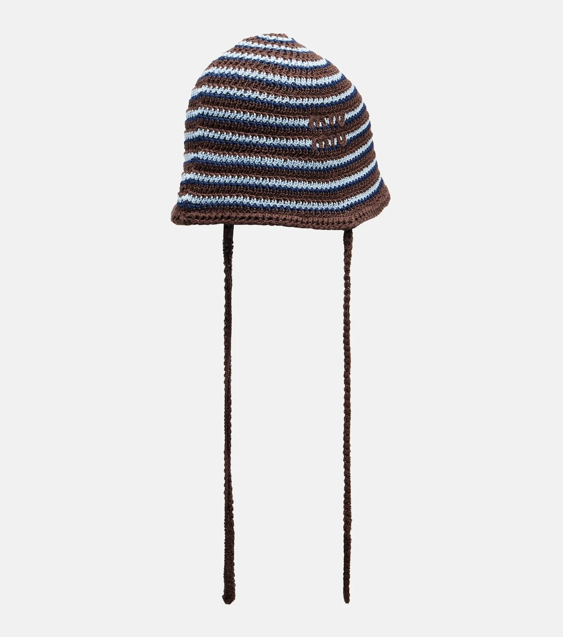 Miu Miu - Striped knitted cotton hat