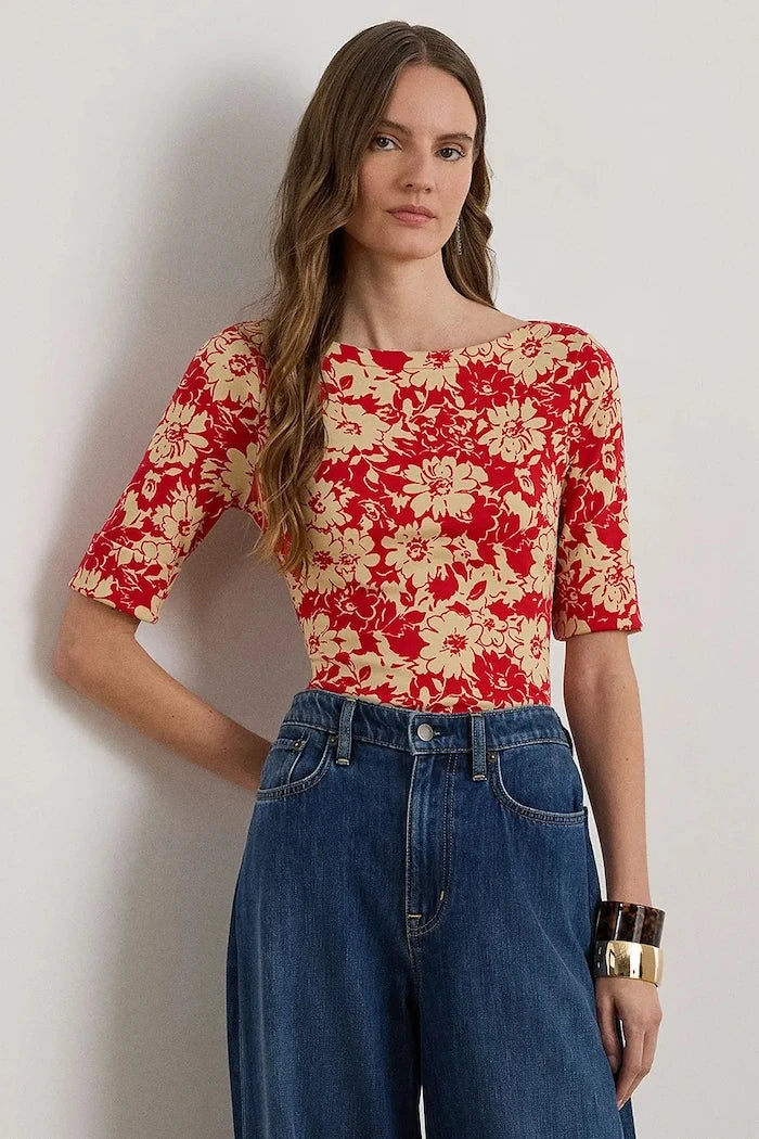 Lauren Ralph Lauren тениска basic дамска от памук