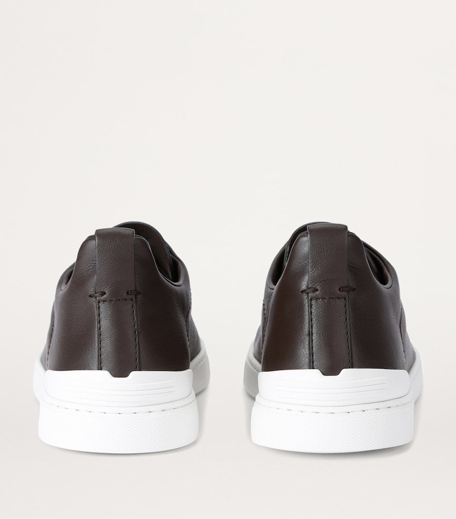 Zegna Leather Triple Stitch SECONDSKIN Sneakers
