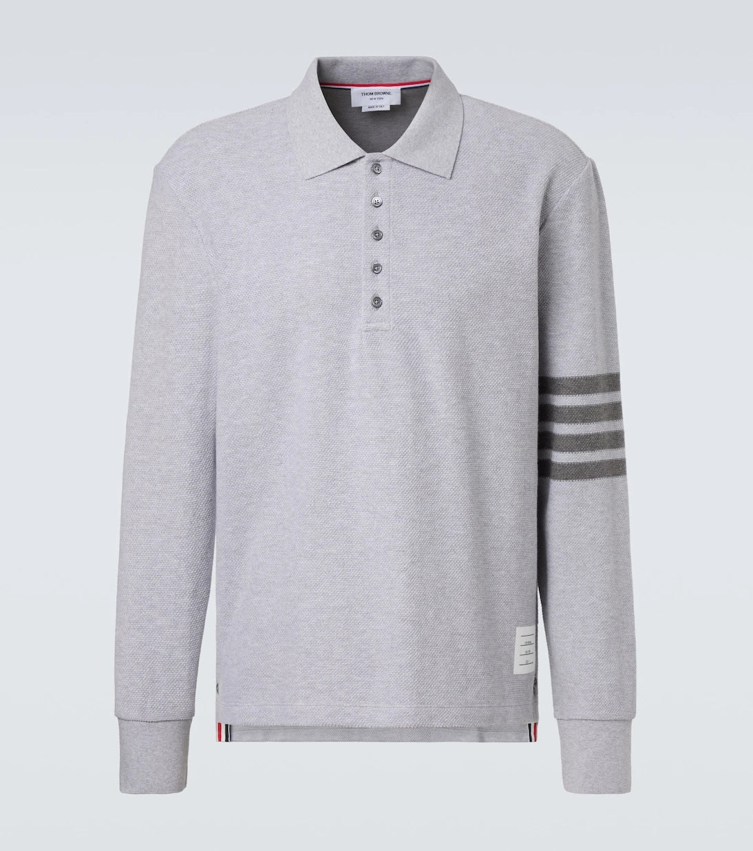 Thom Browne - 4-Bar cotton piqué polo shirt
