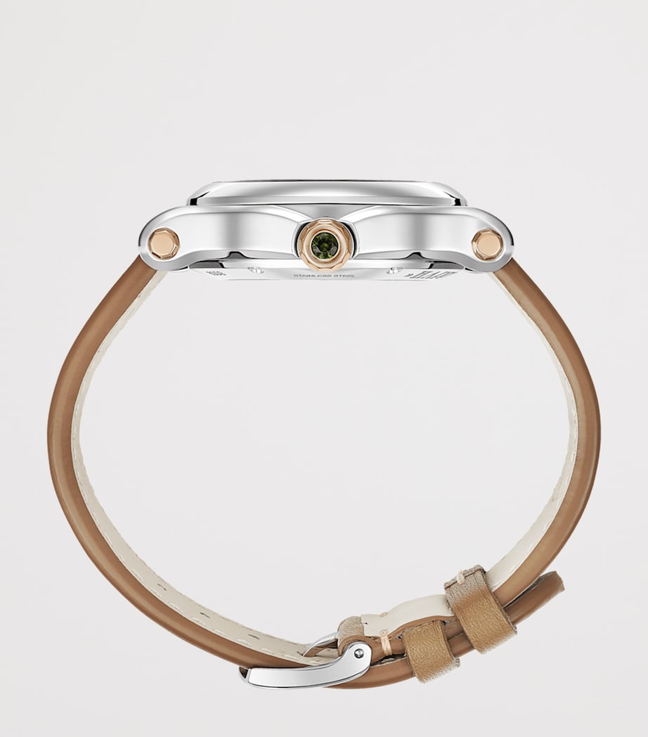 Rose Gold, Stainless Steel and Diamond Happy Sport Watch 36mm