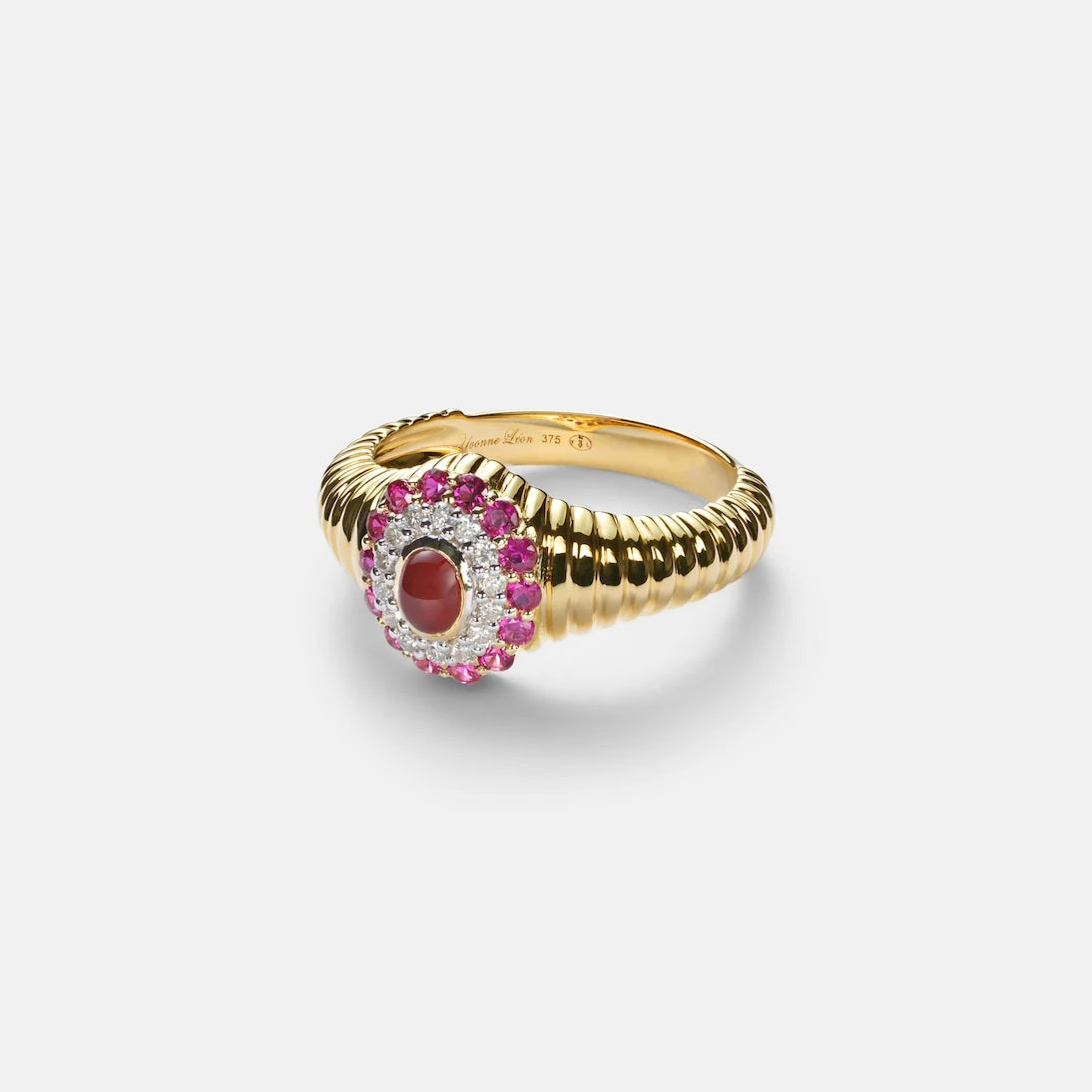 Yvonne Léon - Pompadour Baby 9kt gold ring with gemstones