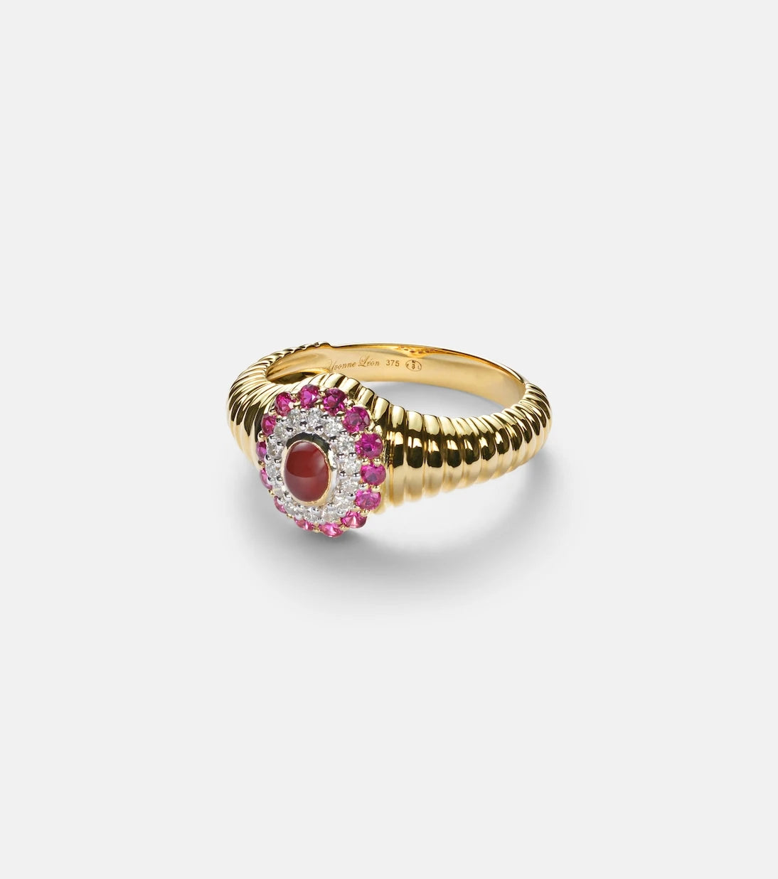 Yvonne Léon - Pompadour Baby 9kt gold ring with gemstones