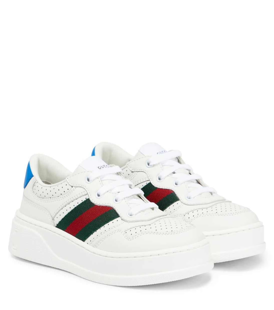 Gucci Kids - حذاء رياضي سميك من الجلد بحرف B