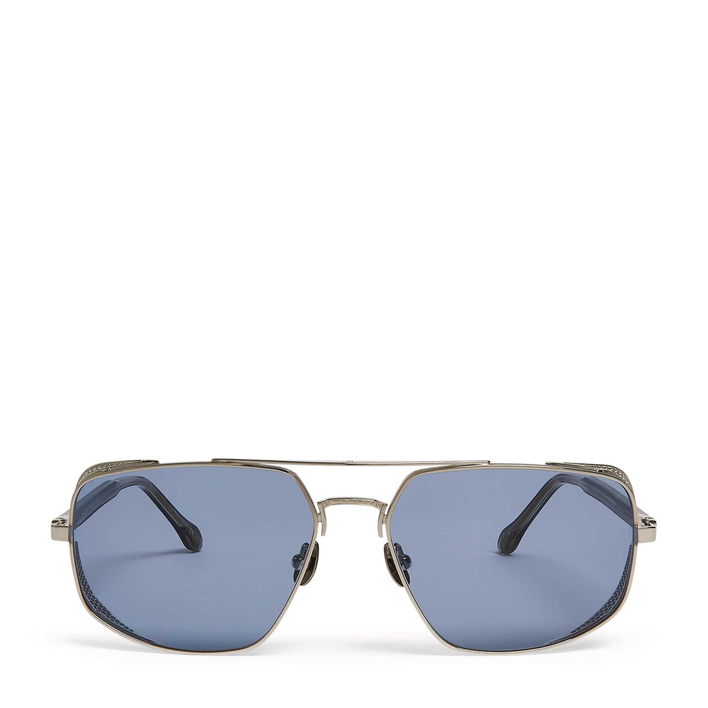 Side-Shield Aviator Sunglasses