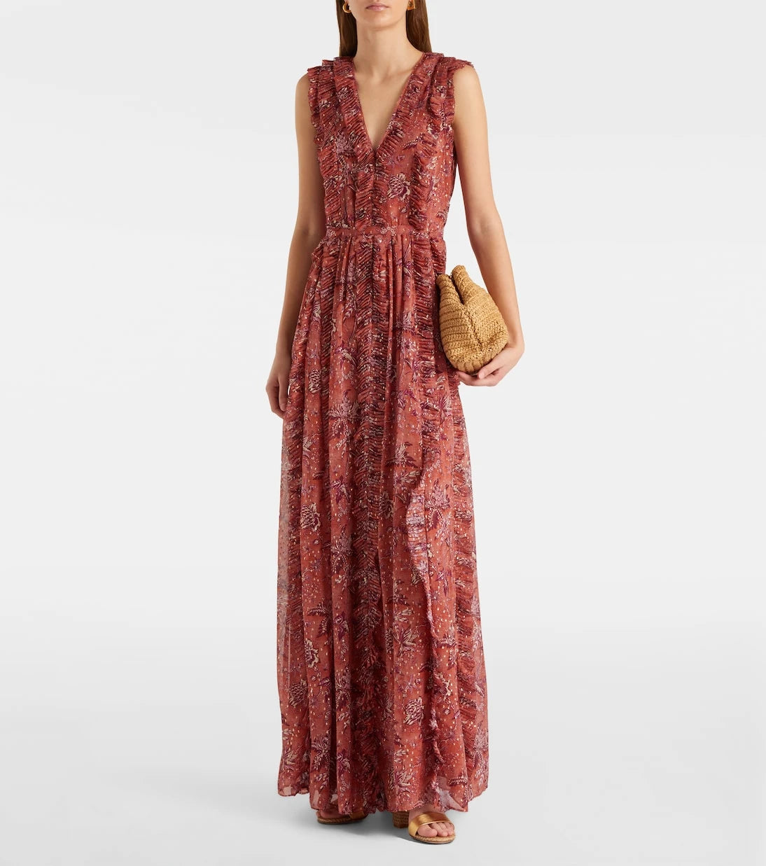 Ulla Johnson - Aida ruffled silk-blend chiffon maxi dress