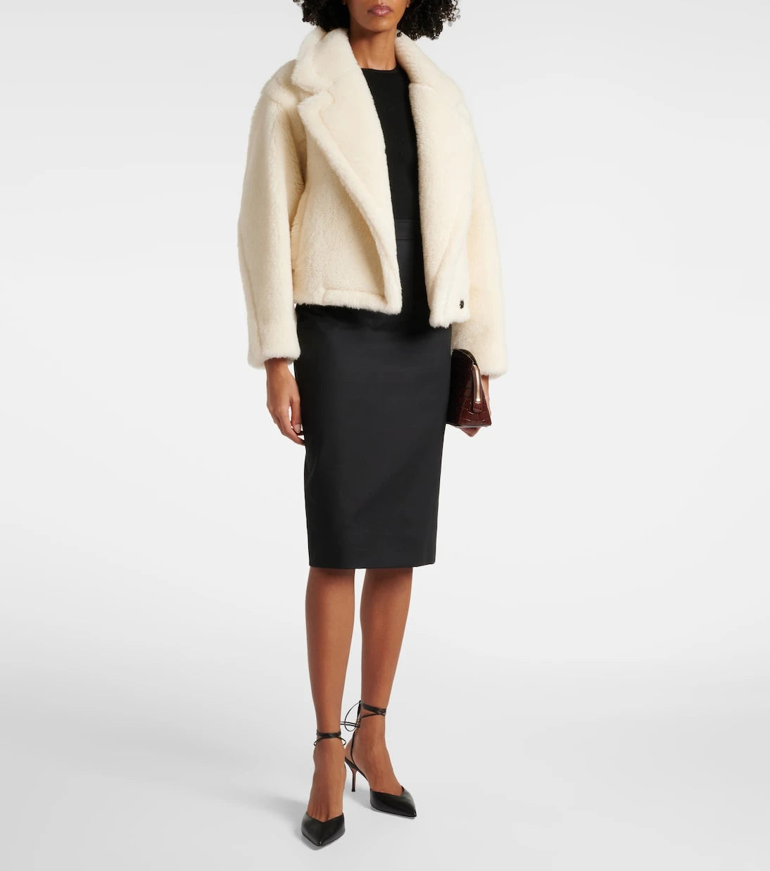 Max Mara - Oggeri alpaka, yün ve ipek teddy palto